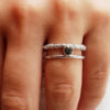 double sterling silver ring for woman