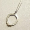 modern silver pendant with chain for woman