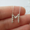 silver M monogram pendant