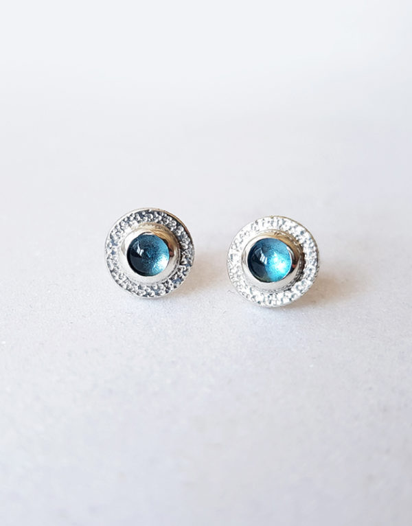 london blue topaz stud earrings