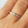 minimalist white gold proposal ring