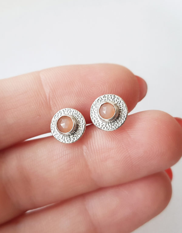 peach moonstone everyday earrings (2)