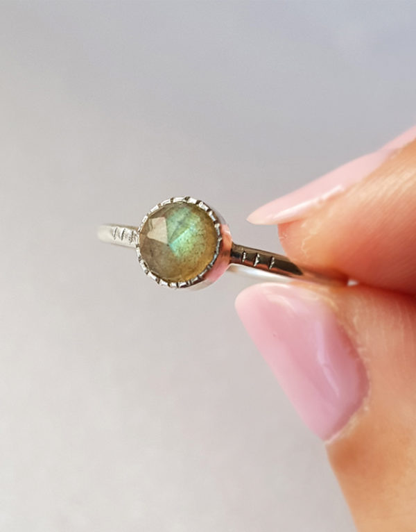 stacking labradorite ring