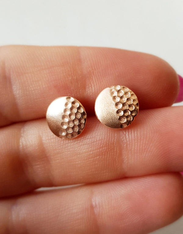 10mm rose gold earrings