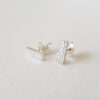 silver bar earrings