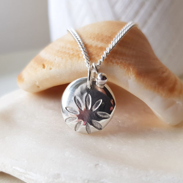 silver pebble necklace