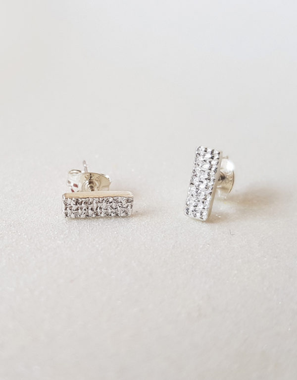 textured bar earrings