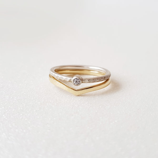 egnagement and wedding rings stack 3
