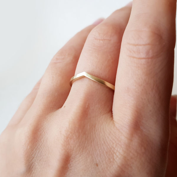 solid gold chevron ring2