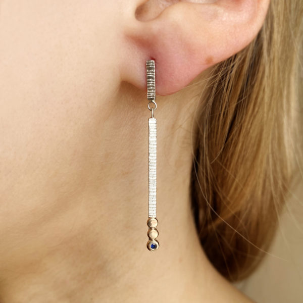 earrings with sapphire