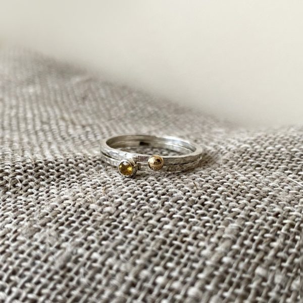 minimalistiniai sidabro ziedai