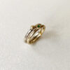 hammered gold rings with emerald