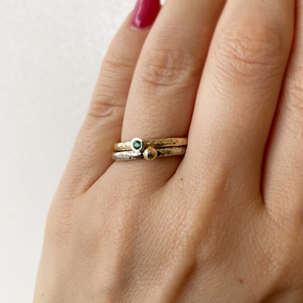 set of stacking rings 14k gold