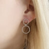 Silver dangle earrings