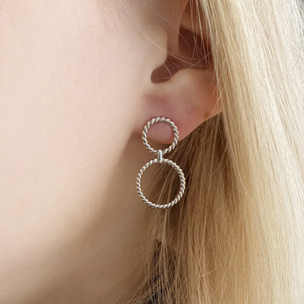 Silver dangle earrings