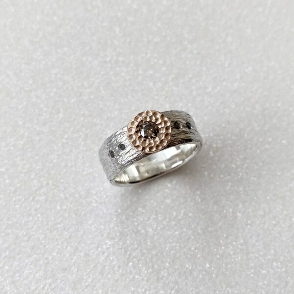 champagne diamond ring