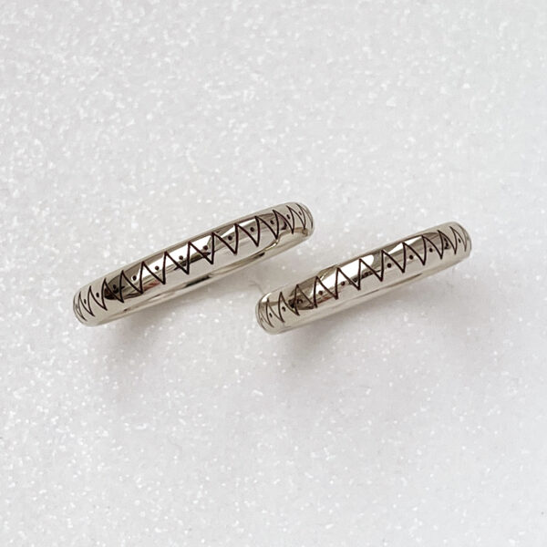 Personalized 14k gold wedding rings