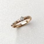 14k rose gold diamond ring