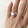 sterling silver ring with emerald