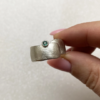 unique silver ring with emerald