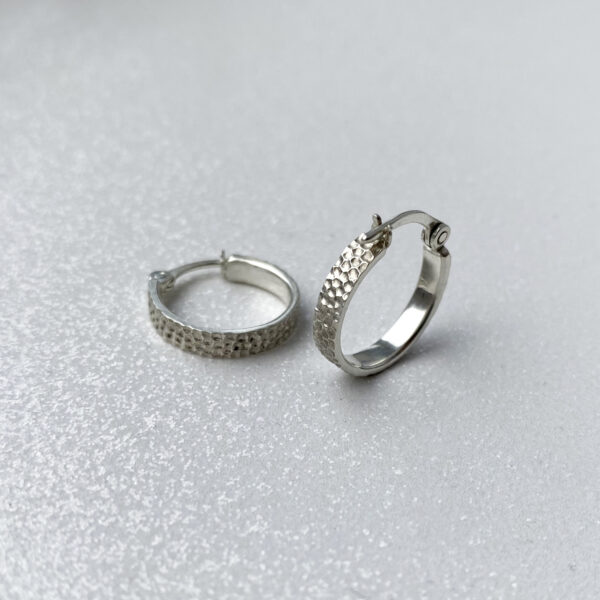 Silver hoop earrings