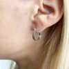 Silver hoop earrings