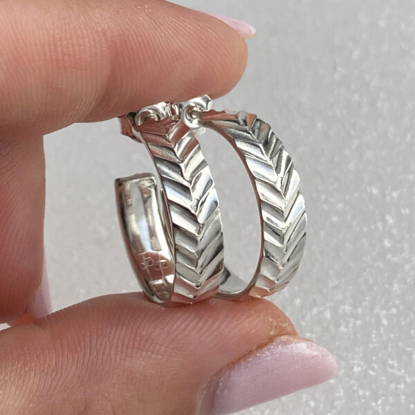 braid chevron earrings