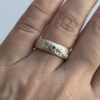 One of a kind silver ring with tiny emerald