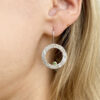 diopside silver earrings
