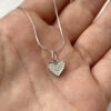 Tiny cute heart pendant in sterling silver