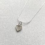 Tiny cute heart pendant in sterling silver