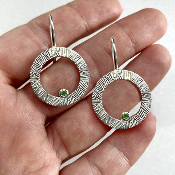 silver earrings