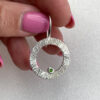 silver earrings with chrome diopside