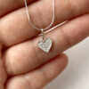 Tiny cute heart pendant in sterling silver