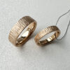 Modern wedding rings in 14K rose gold Modern wedding rings in 14K rose gold