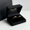 Modern 14K gold wedding rings