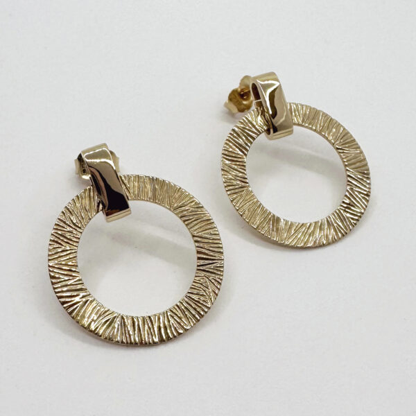 Unique 14K gold dangle earrings