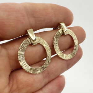 Handmade 14K gold dangle earrings